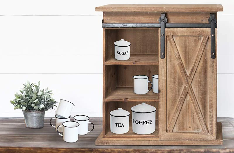 Barn Door Storage Cabinet