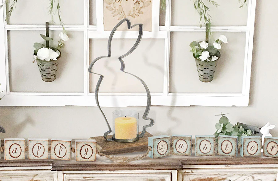 Bunny Silhouette Candle Votive