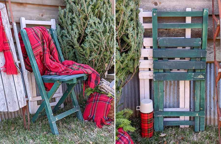 FOUND 1920s Antique Wooden Folding Chairs