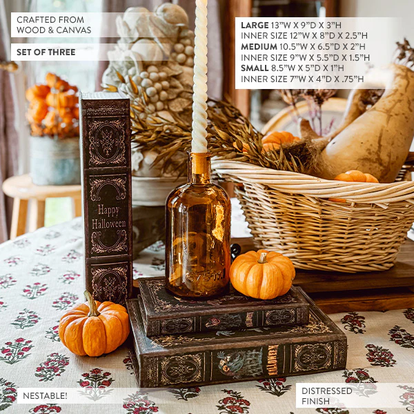 Halloween Decorative Book Box, Set of Three