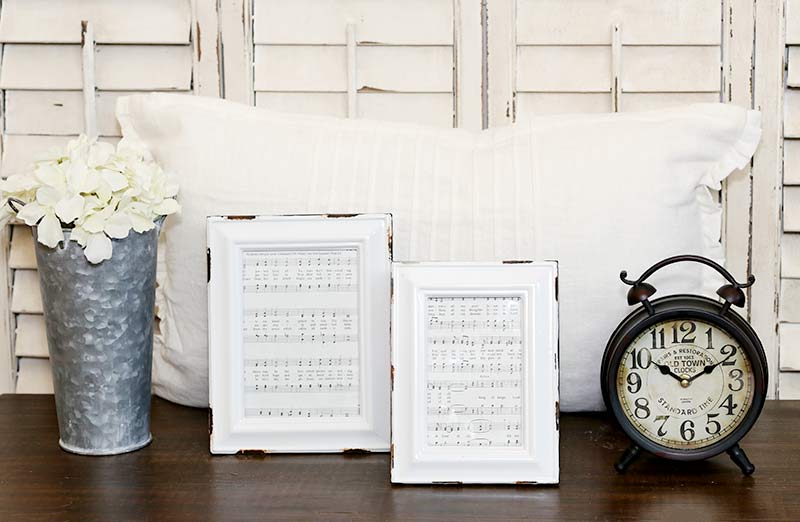 Distressed Enamel Photo Frames  Set of 2