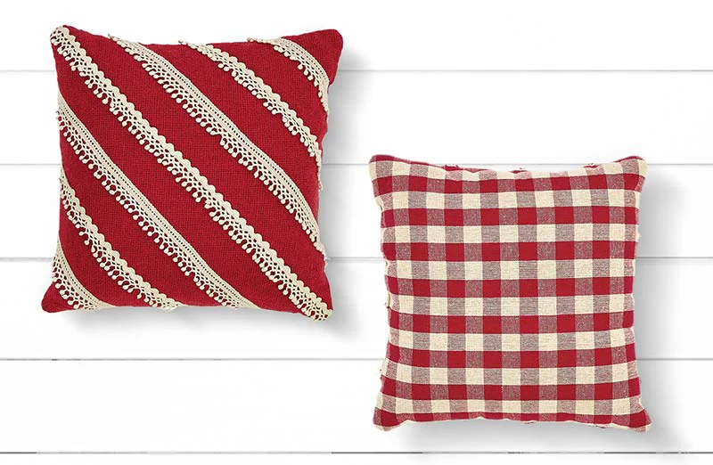 Farmhouse Lace Throw Pillow
