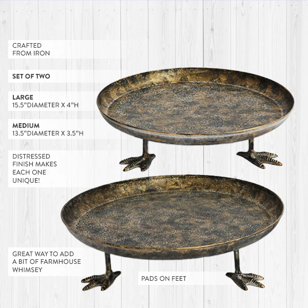 Chickie Feet Tray Display Risers, Set of 2