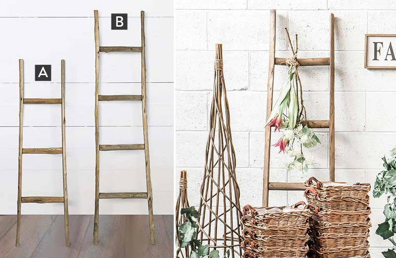 Natural Wood Blanket Ladders