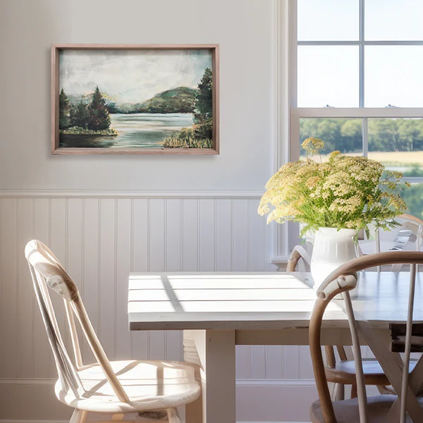 Wood Framed Landscape Wall Art