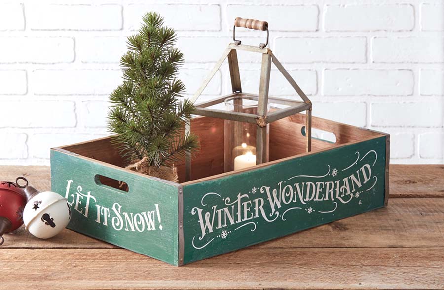 Winter Wonderland Holiday Wood Crate