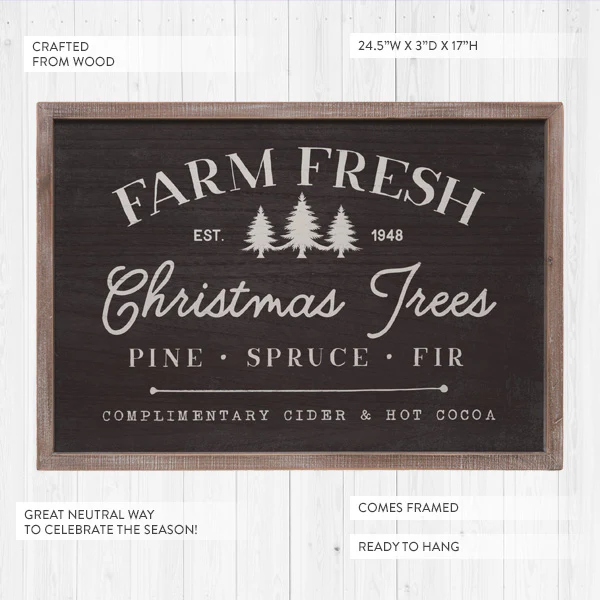 Farm Fresh Christmas Trees Sign