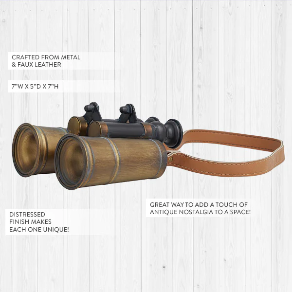 Antique Inspired Metal Binoculars