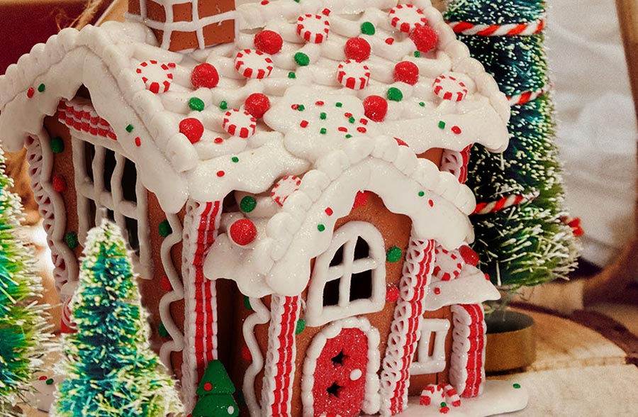 Light Up Asymmetrical Gingerbread House