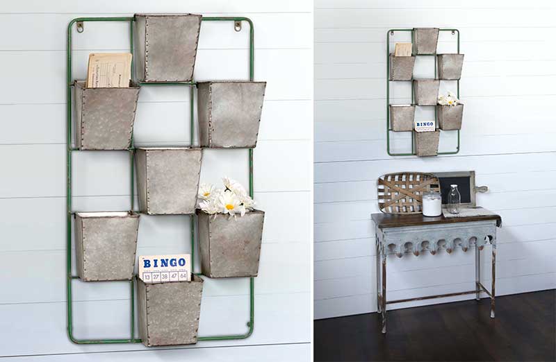 Galvanized Wall Organizer