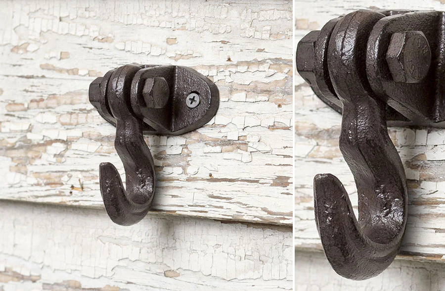 Cast Iron Wall Hook, Set of 4