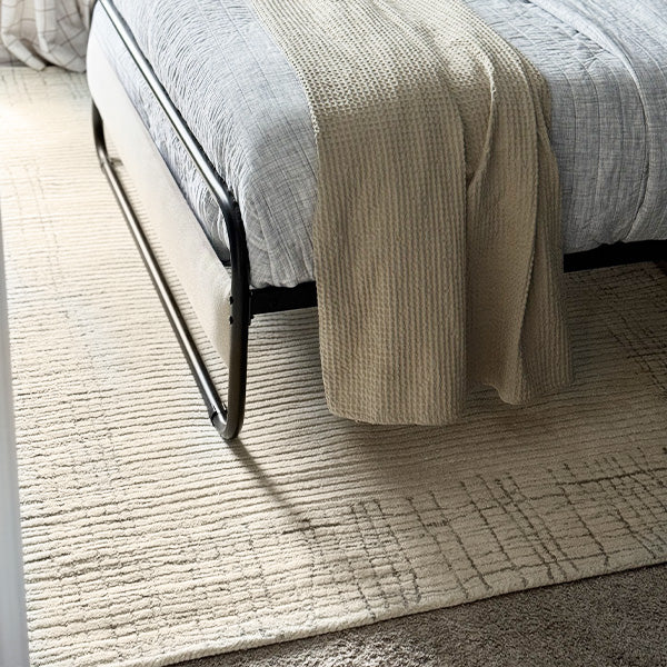 Abstract Border Hand Tufted Area Rug, Pick Your Size