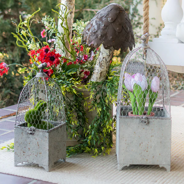 Victorian Wire Cloches, Set of 2