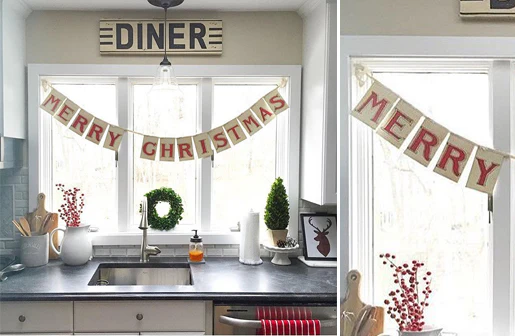 Long Merry Christmas Card Garland