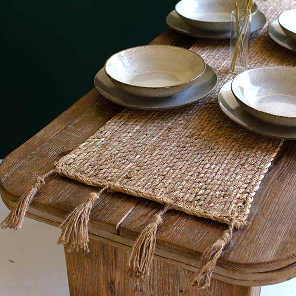 Seagrass Table Runner with Tassels
