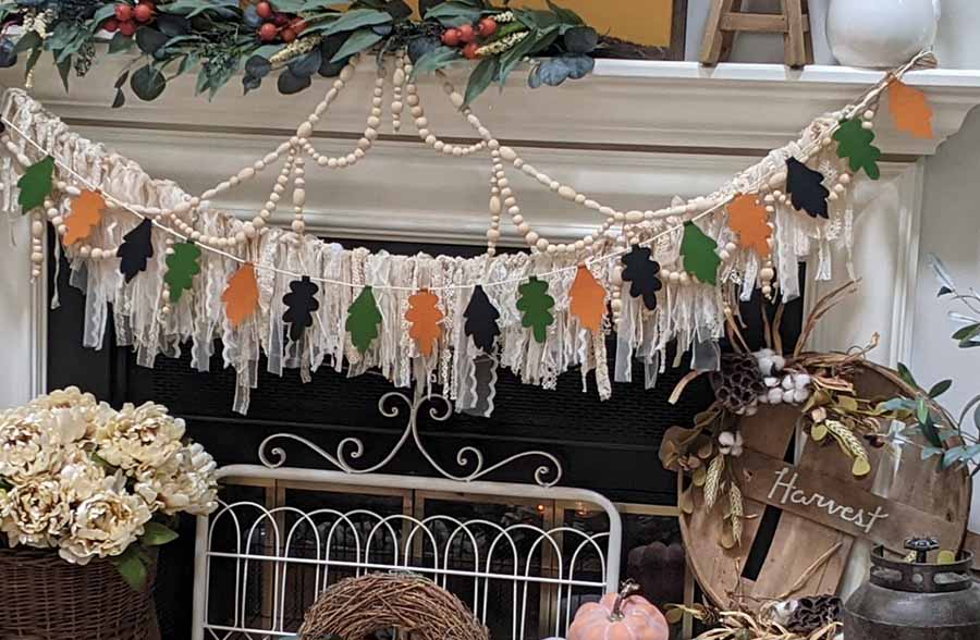 54 Inch Long Fall Leaves Garland