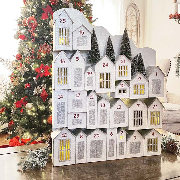 Light Up Glitter Houses Advent Calendar