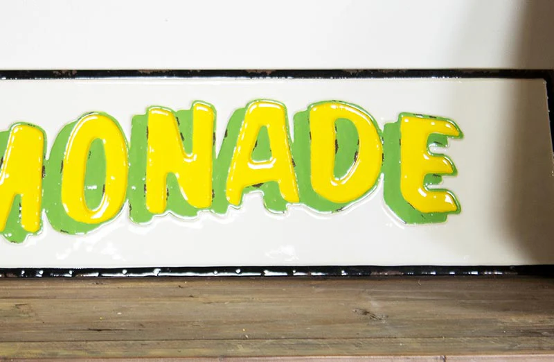 HUGE Embossed Lemonade Sign