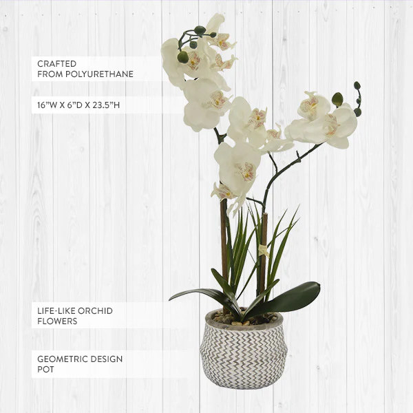 Potted Faux Orchid