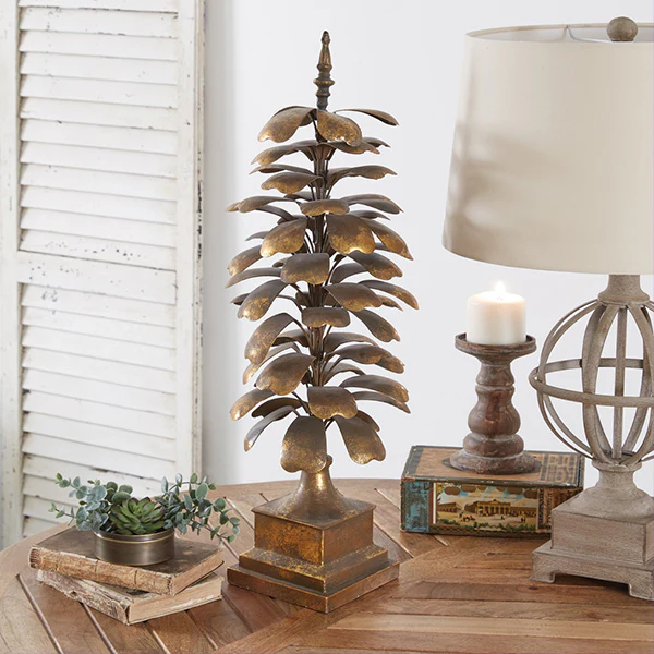 Gold Leaf Finial Sculpture