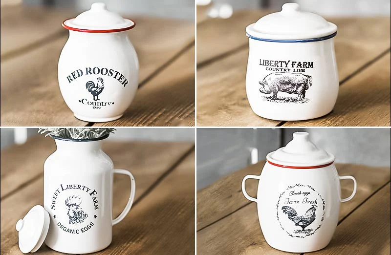 Barnyard Ceramic Canisters