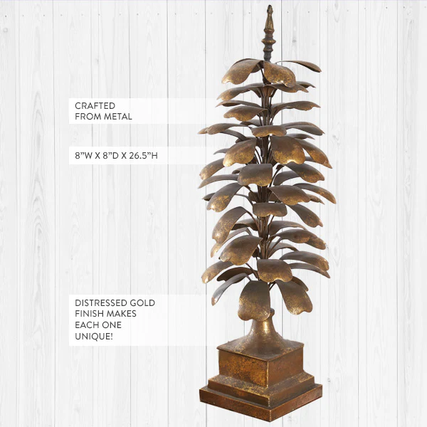 Gold Leaf Finial Sculpture