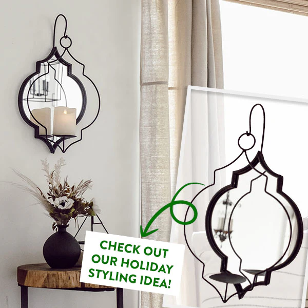 Contemporary Wall Sconce with Mirror