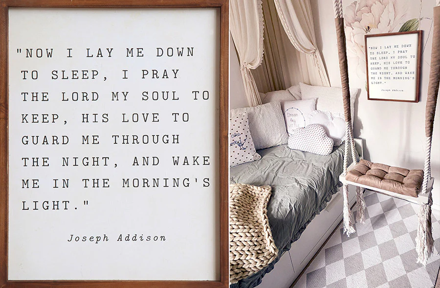 Wooden Framed Prayer Wall Decor