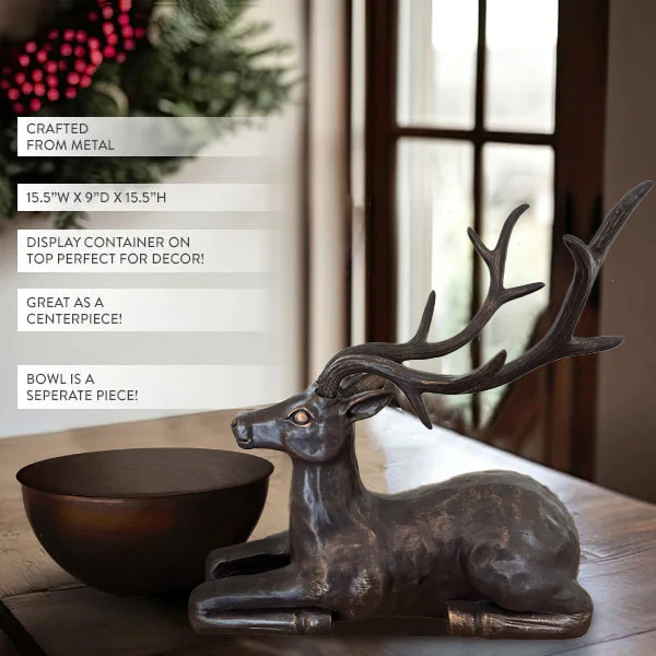 Bronze Buck Bowl | Brilliant Centerpiece Collection