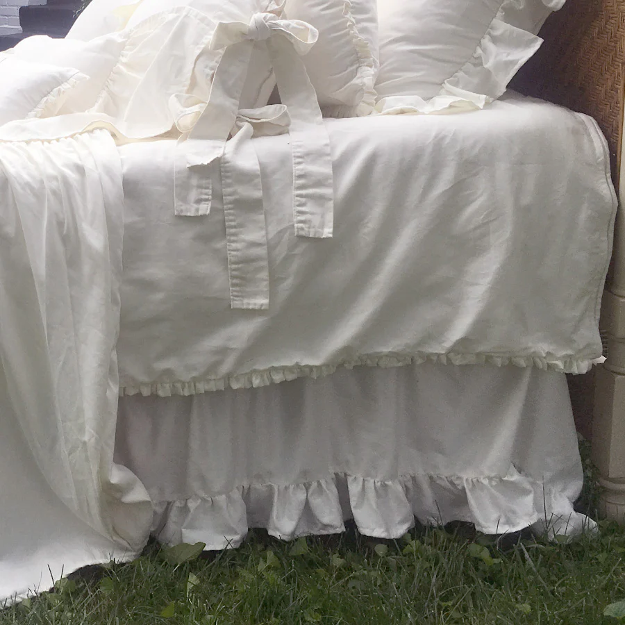 Handmade Ruffle Adjustable Bed Skirt  Pick Your Size