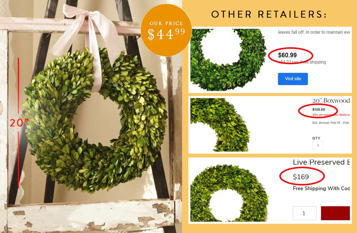 Preserved Boxwood Wreath
