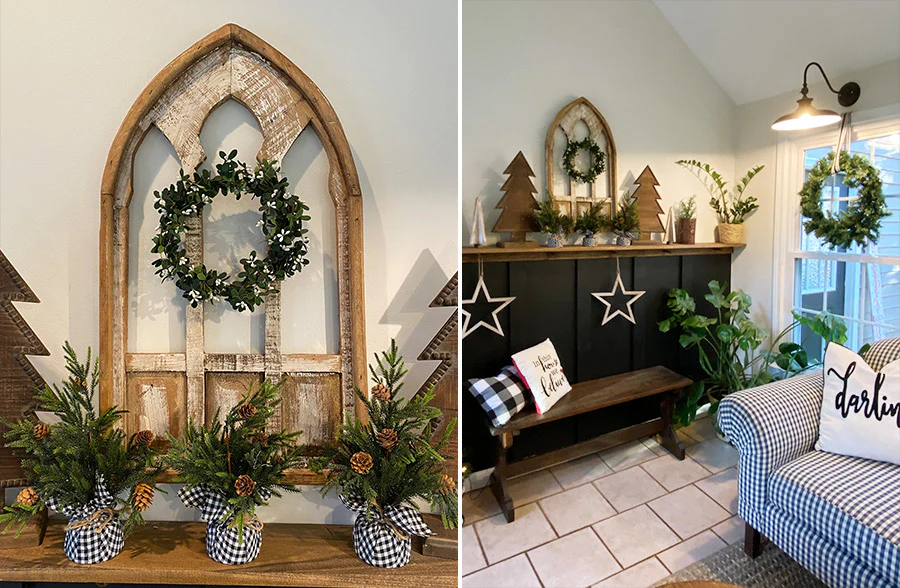 Distressed Wood Cathedral Wall Arch