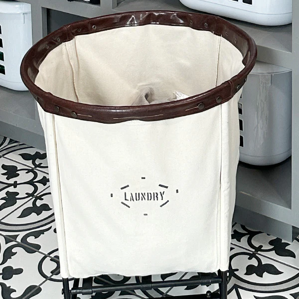 Vintage Inspired Laundry Basket On Wheels