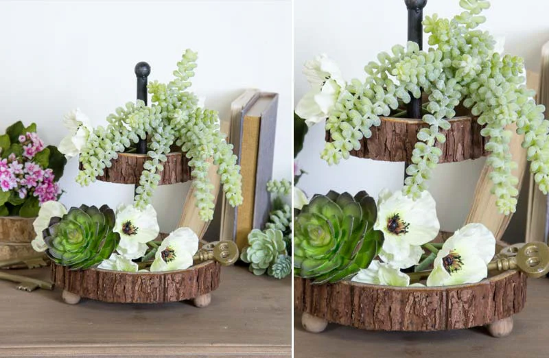 Two Tier Wood Bark Stand