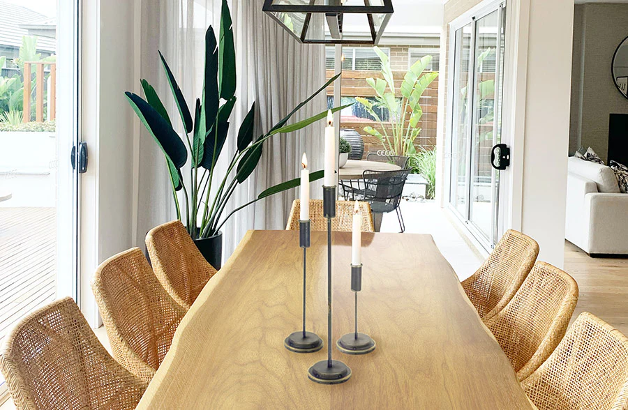 Industrial Taper Candle Holders, Set of 3