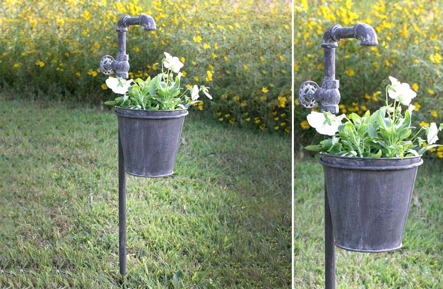Vintage Water Spigot With Pails, Pick Your Style