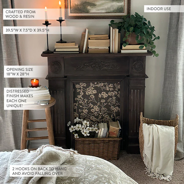 Antique Inspired Fireplace Mantel