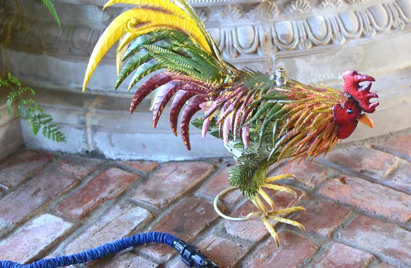 HUGE Colorful Rooster Backyard Sprinkler