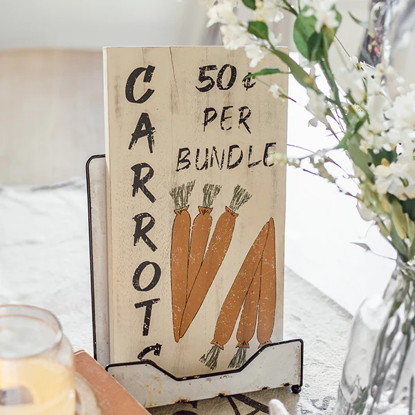 Wooden Carrot Sign