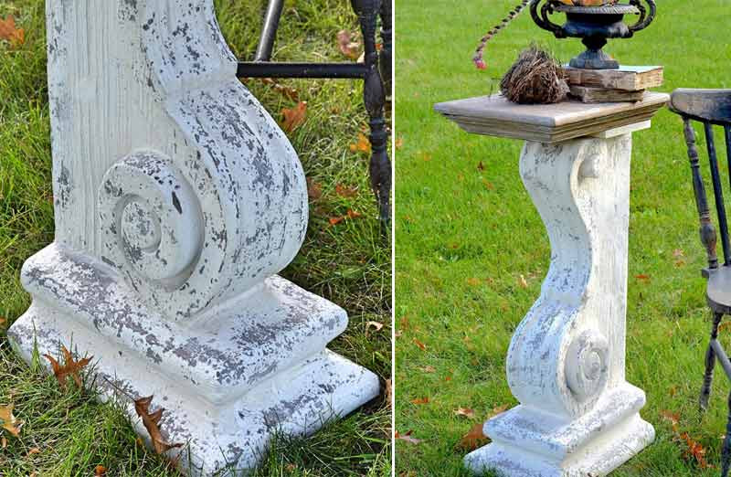 Distressed Corbel Side Table