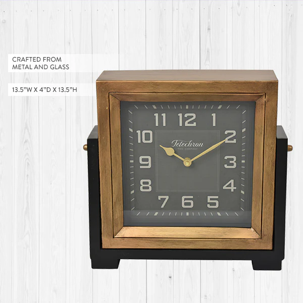 LARGE Square Metal Clock