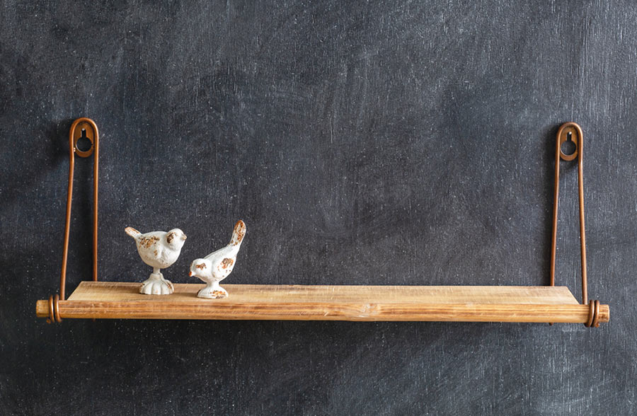 Floating Wooden Wall Shelf