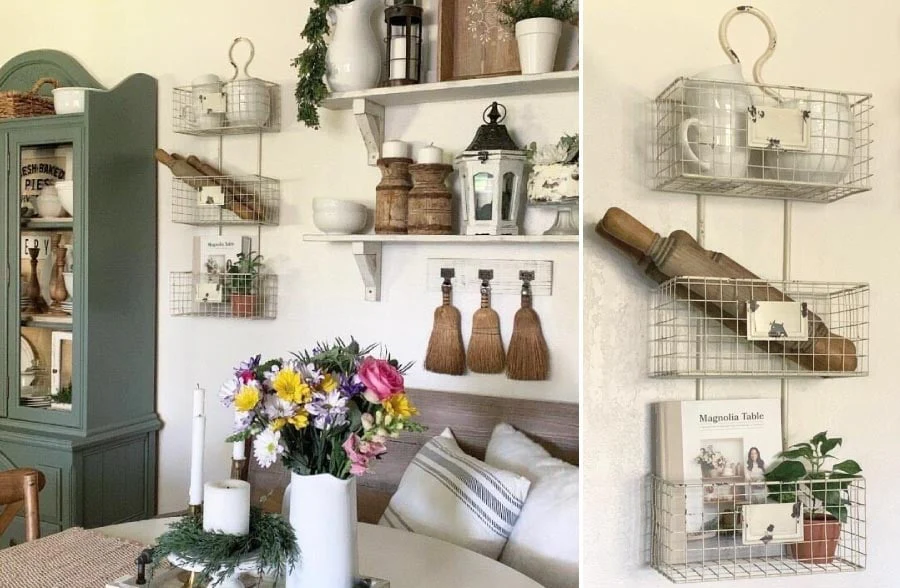 Three Tiered Chippy Wall Basket