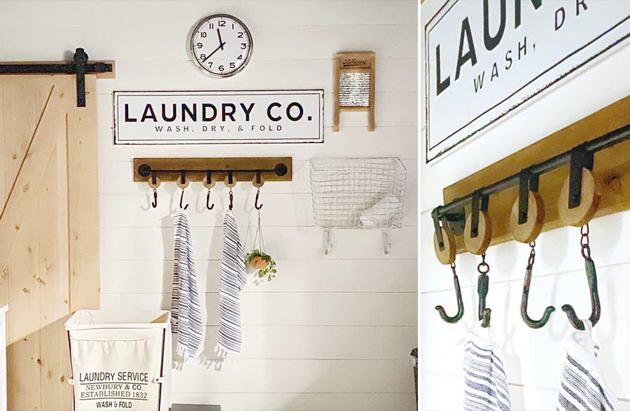 Vintage Inspired Sliding Wall Hook System