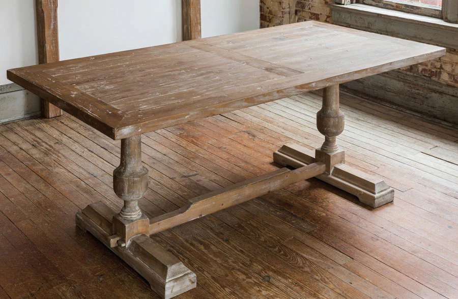 White Washed Column Table