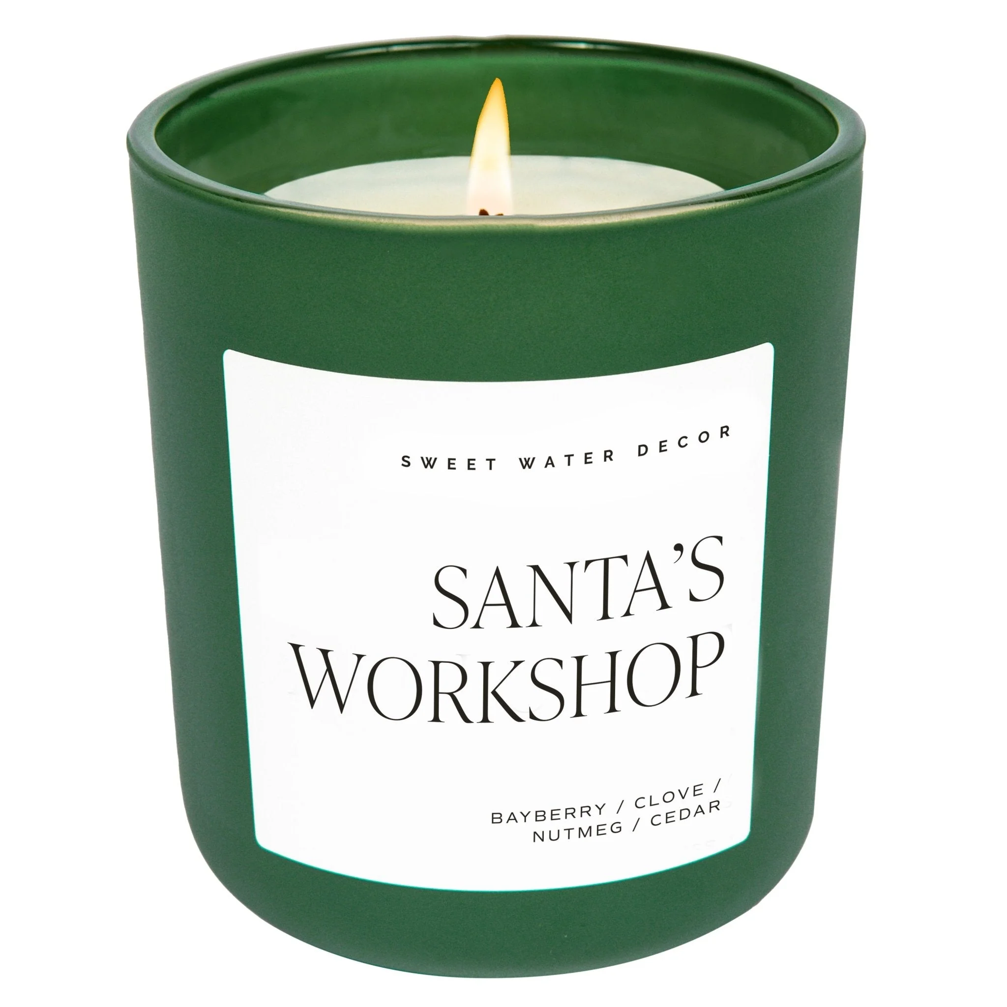 Santa's Workshop Soy Candle - Green Matte Jar - 15 oz