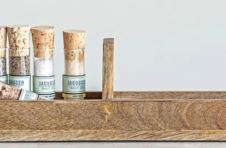 Rounded Edge Long Wooden Tray