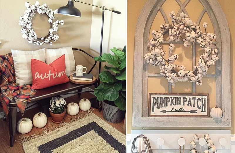 Preserved Cotton Wreath