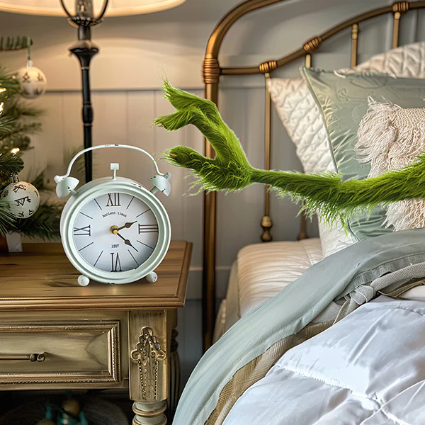 Distressed Twin Bell Tabletop Clock