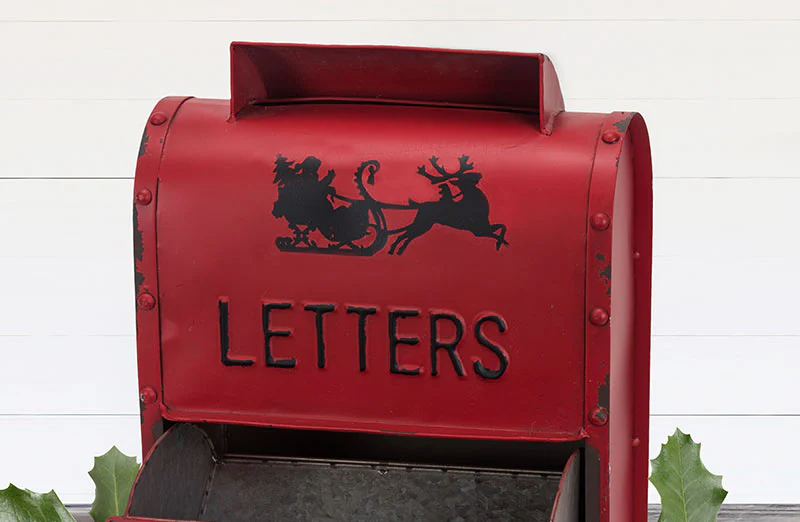 Metal Letters to Santa Post Box